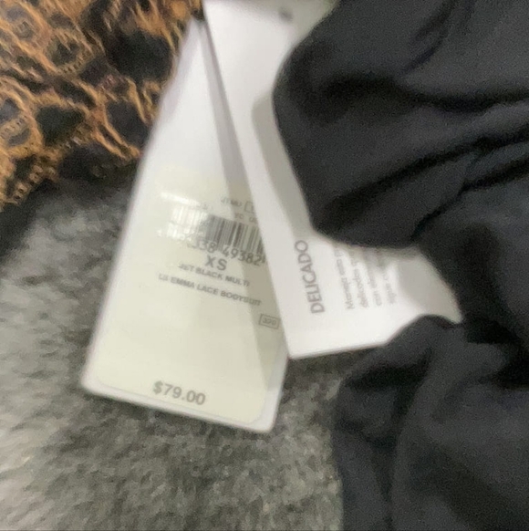 GUESS Sheer Lace Bodysuit in Jet Black Multi – Size XS – NWT - Picture 5 of 5